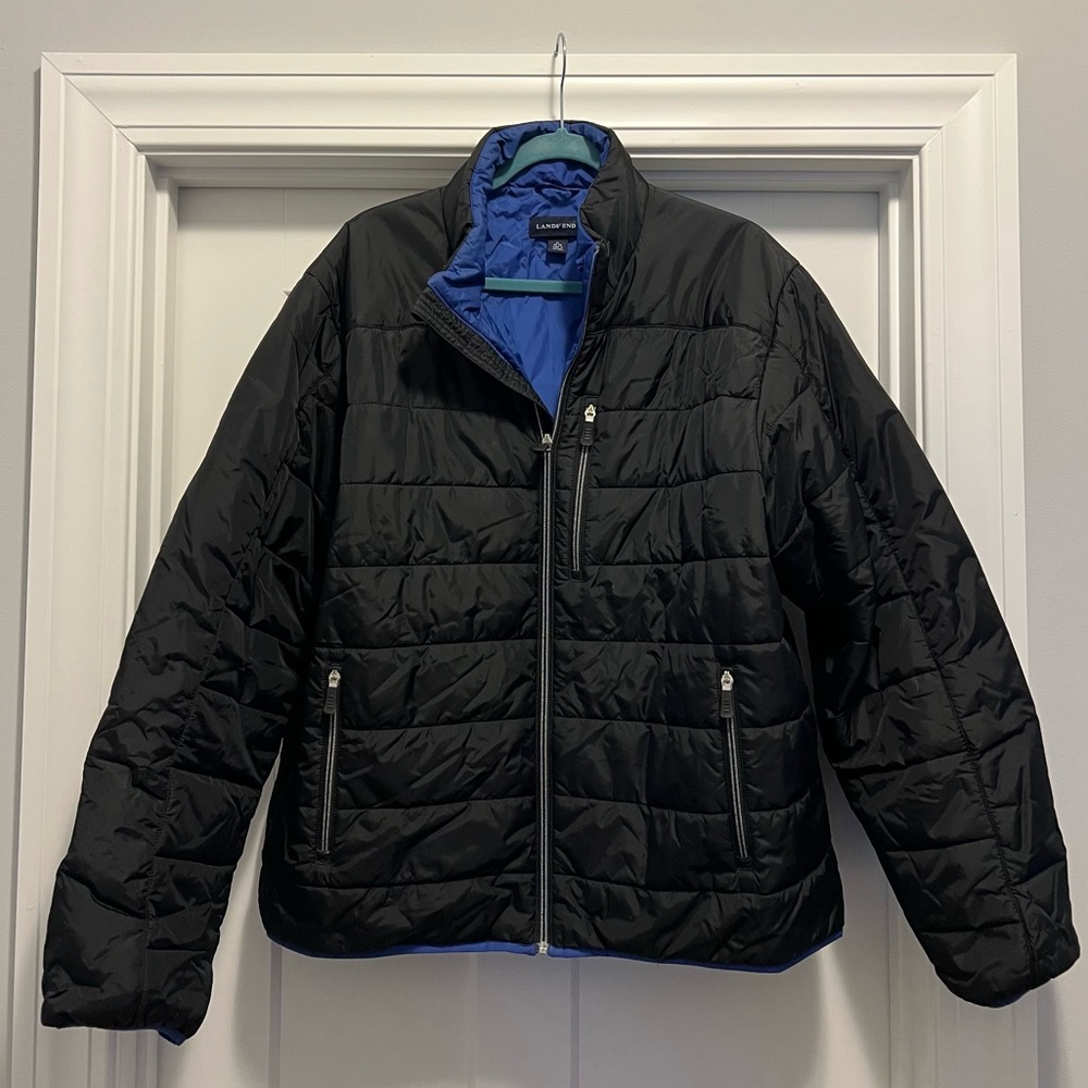 Men’s Lands End puffer winter coat- size XL